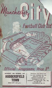Manchester City v Huddersfield 1954/55